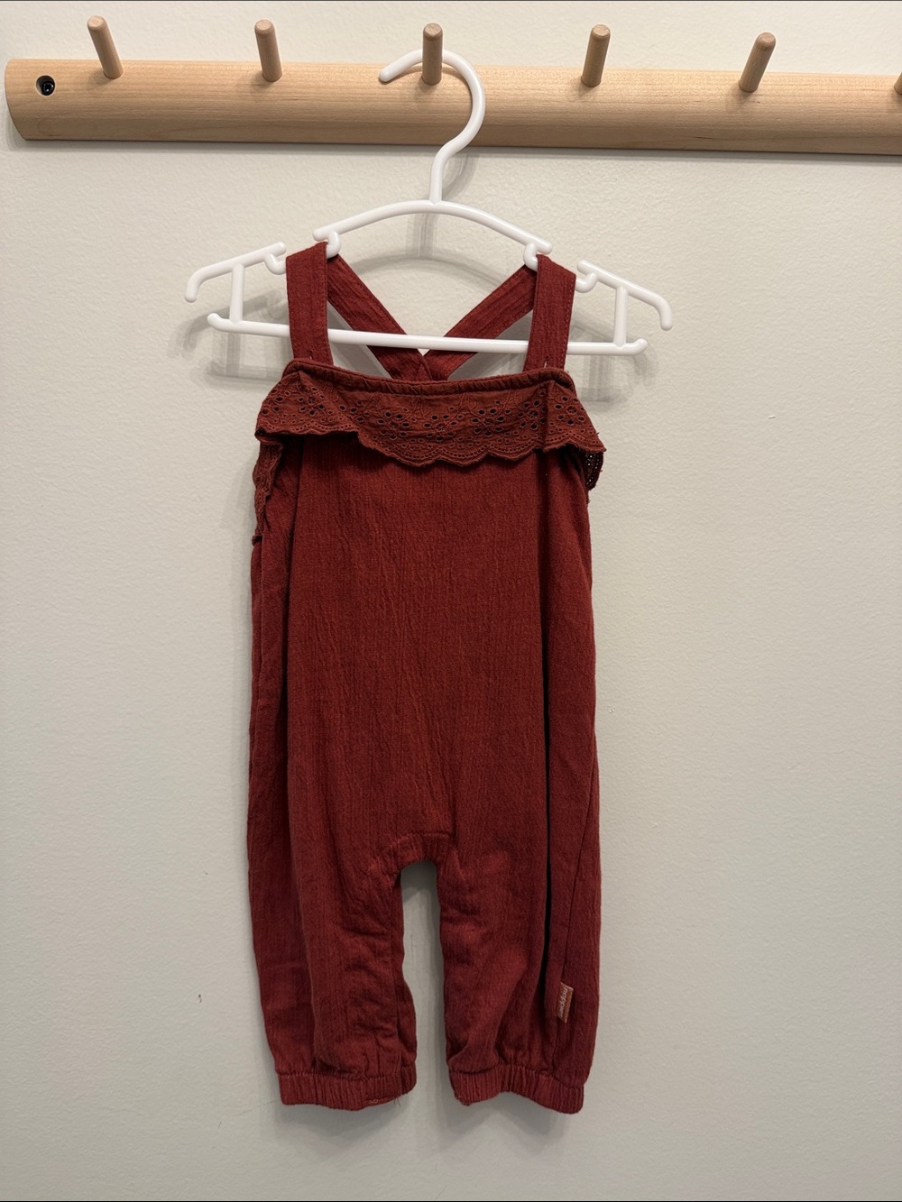 Noppies Lace-Trim Romper Overalls